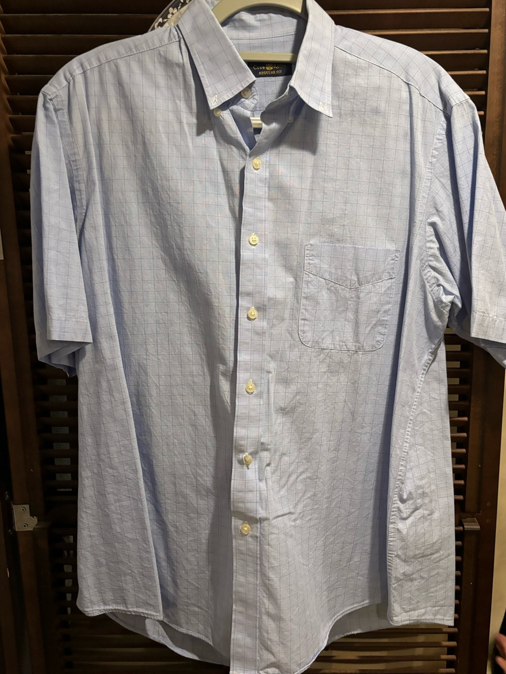 Club Room Light Blue Short-Sleeve Button-Down Shirt